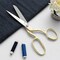 Professional 8-Inch Fabric Sewing Scissors – Heavy-Duty Forged Stainless Steel Tailor Shears with Sharp Bent Blades for Cutting Fabric, Leather, and Cloth – Classic Gold Design for Home and Dressmaking Use